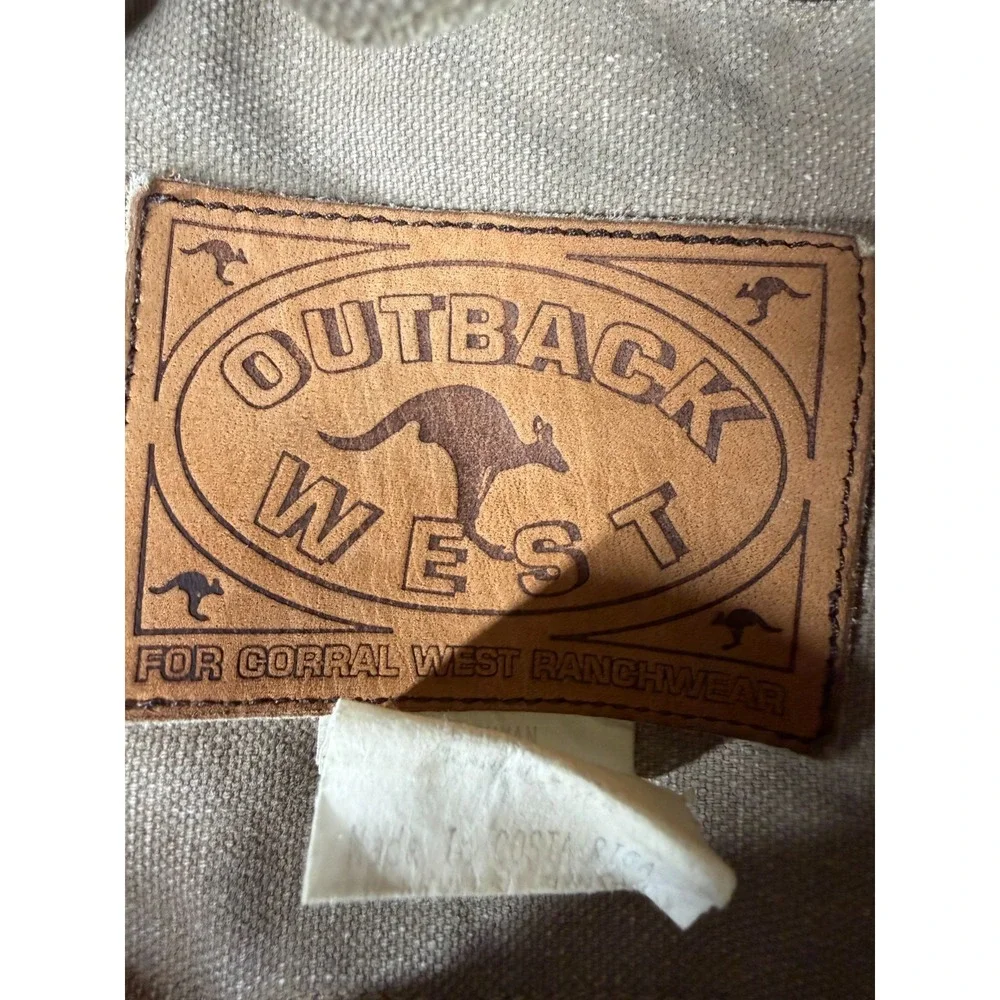 Outback West Canvas Field Jacket for Corral West Ranchwear Mens XL Brown